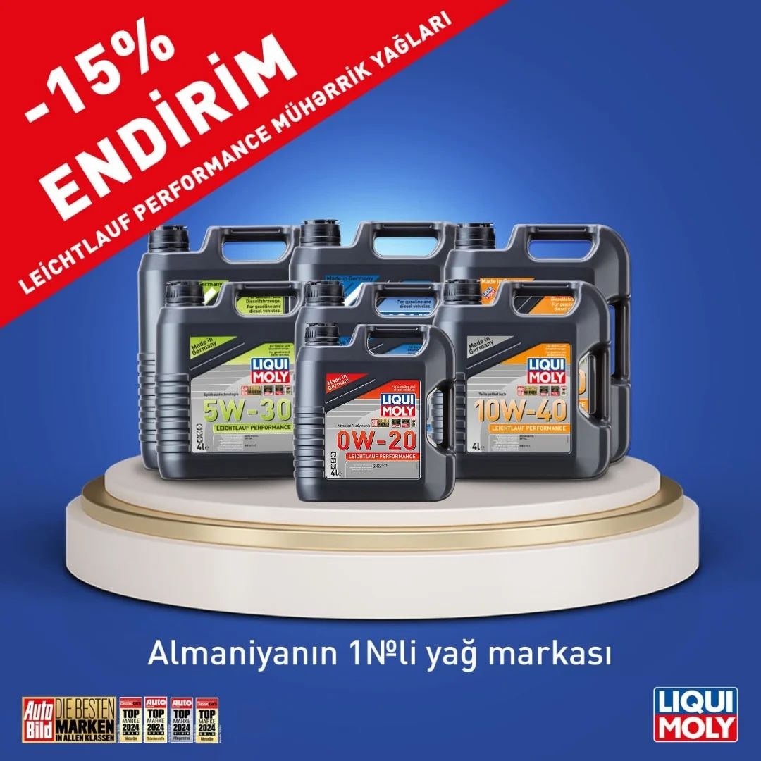LIQUI MOLY-dən Sentyabr kampaniyası - Leichtlauf Performance seriyasından olan yağlara 15% endirim!